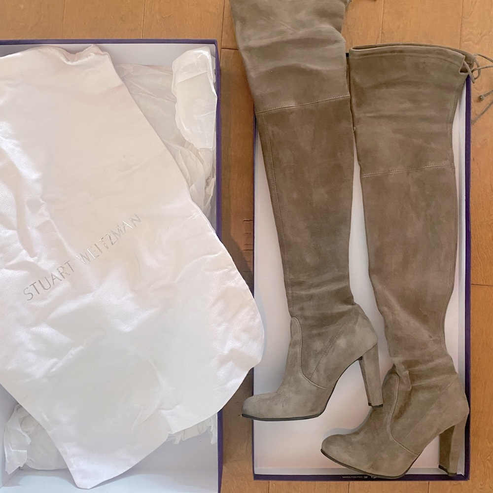 Stuart Weitzman Highland Over the Knee Suede boots $370 - Picture 1 of 5